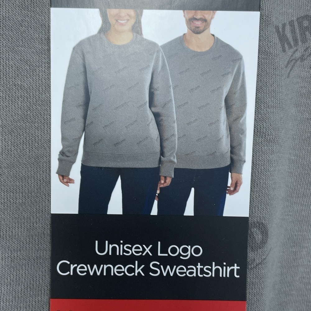 Kirkland Signature Unisex M Crewneck Sweatshirt Gray H0938 - Picture 3 of 11